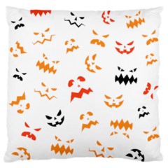 Pumpkin Faces Pattern Standard Flano Cushion Case (two Sides) by Sobalvarro