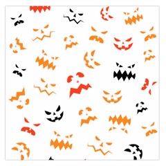 Pumpkin Faces Pattern Large Satin Scarf (square) by Sobalvarro