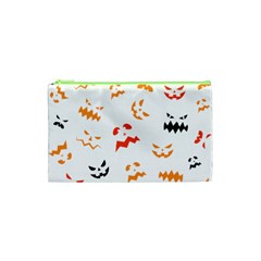 Pumpkin Faces Pattern Cosmetic Bag (xs) by Sobalvarro