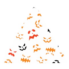 Pumpkin Faces Pattern Wooden Puzzle Triangle