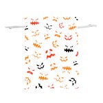 Pumpkin Faces Pattern Lightweight Drawstring Pouch (L) Back