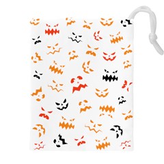 Pumpkin Faces Pattern Drawstring Pouch (5xl)