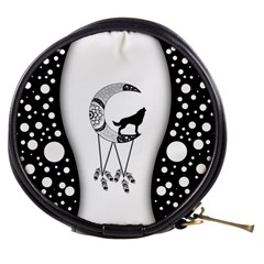 Wonderful Moon With Black Wolf Mini Makeup Bag by FantasyWorld7