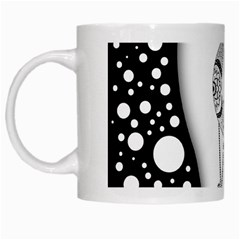 Wonderful Moon With Black Wolf White Mugs by FantasyWorld7