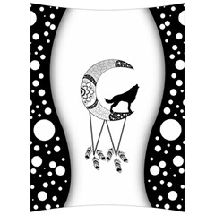 Wonderful Moon With Black Wolf Back Support Cushion by FantasyWorld7