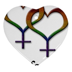 Mrs  And Mrs  Ornament (heart) by LiveLoudGraphics