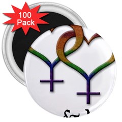 Mrs  And Mrs  3  Magnets (100 Pack)