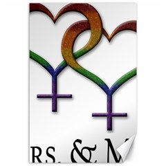 Mrs  And Mrs  Canvas 24  X 36  by LiveLoudGraphics