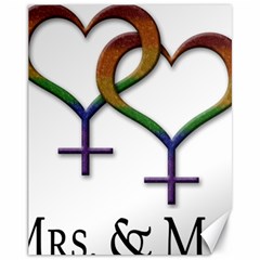 Mrs  And Mrs  Canvas 11  X 14  by LiveLoudGraphics