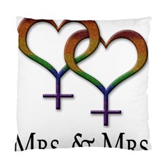 Mrs  And Mrs  Standard Cushion Case (one Side) by LiveLoudGraphics