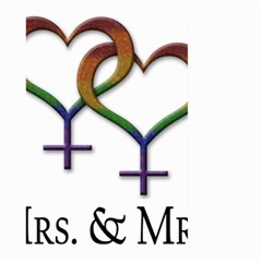 Mrs  And Mrs  Large Garden Flag (two Sides) by LiveLoudGraphics