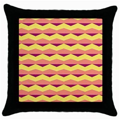 Background Colorful Chevron Throw Pillow Case (black) by HermanTelo