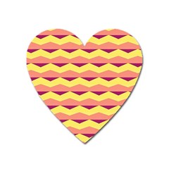 Background Colorful Chevron Heart Magnet by HermanTelo