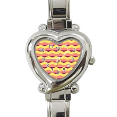 Background Colorful Chevron Heart Italian Charm Watch