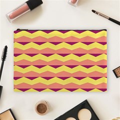 Background Colorful Chevron Cosmetic Bag (large)