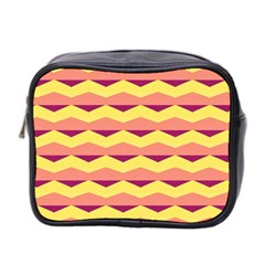 Background Colorful Chevron Mini Toiletries Bag (two Sides)