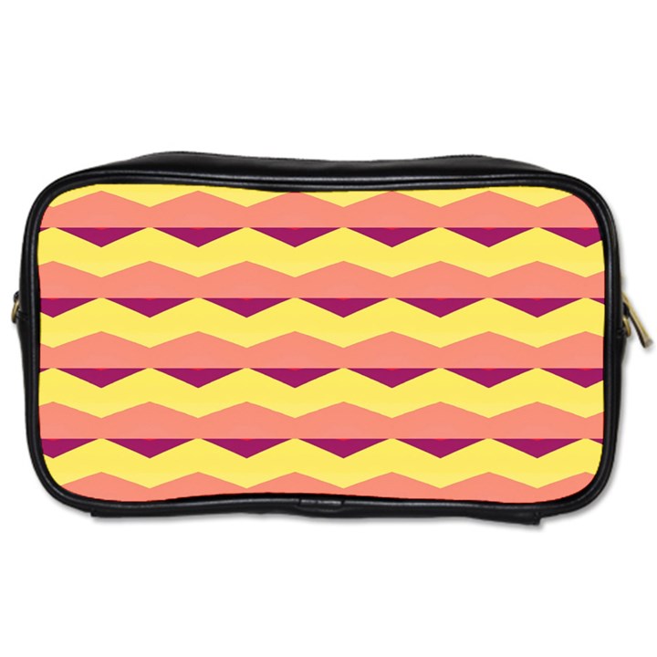 Background Colorful Chevron Toiletries Bag (Two Sides)