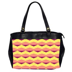 Background Colorful Chevron Oversize Office Handbag (2 Sides)