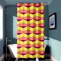 Background Colorful Chevron Shower Curtain 36  X 72  (stall) 