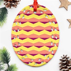 Background Colorful Chevron Ornament (oval Filigree)