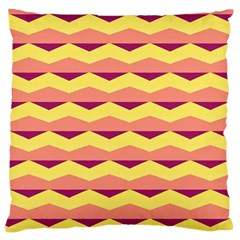 Background Colorful Chevron Large Cushion Case (two Sides) by HermanTelo