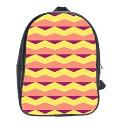 Background Colorful Chevron School Bag (xl)