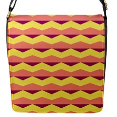 Background Colorful Chevron Flap Closure Messenger Bag (s)