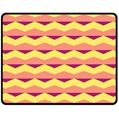 Background Colorful Chevron Double Sided Fleece Blanket (medium) 