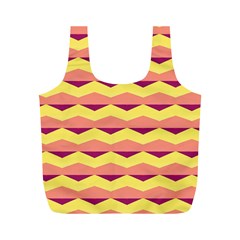 Background Colorful Chevron Full Print Recycle Bag (m)