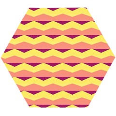 Background Colorful Chevron Wooden Puzzle Hexagon