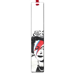 Banksy Graffiti Uk England God Save The Queen Elisabeth With David Bowie Rockband Face Makeup Ziggy Stardust Large Book Marks by snek