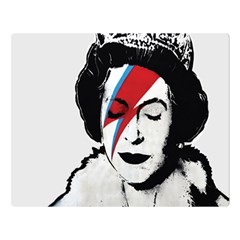 Banksy Graffiti Uk England God Save The Queen Elisabeth With David Bowie Rockband Face Makeup Ziggy Stardust Double Sided Flano Blanket (large)  by snek