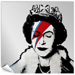 Banksy graffiti UK England God Save the Queen Elisabeth with David Bowie rockband face makeup Ziggy Stardust Canvas 20  x 20  19 x19.27  Canvas - 1