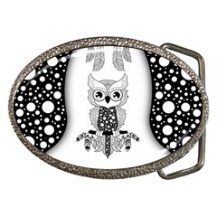 Cute Little Mandala Owl Belt Buckles by FantasyWorld7