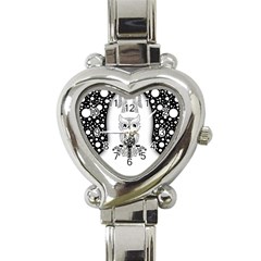 Cute Little Mandala Owl Heart Italian Charm Watch by FantasyWorld7