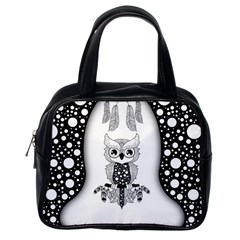 Cute Little Mandala Owl Classic Handbag (one Side) by FantasyWorld7