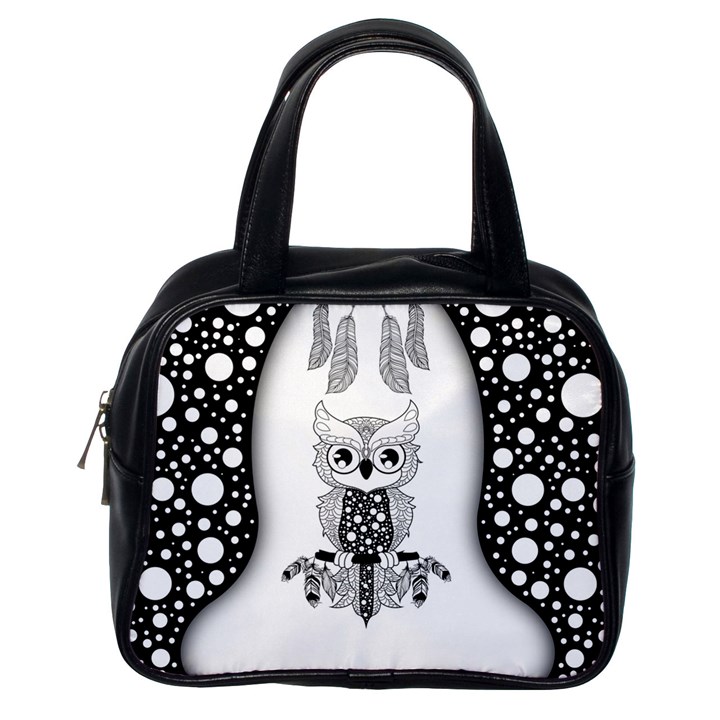 Cute Little Mandala Owl Classic Handbag (One Side)