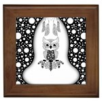 Cute Little Mandala Owl Framed Tile Front