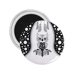 Cute Little Mandala Owl 2.25  Magnets