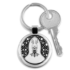 Cute Little Mandala Owl Key Chain (Round)