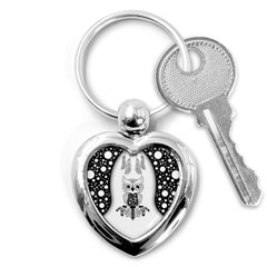 Cute Little Mandala Owl Key Chain (Heart)