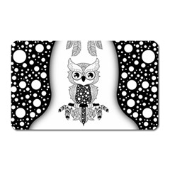 Cute Little Mandala Owl Magnet (rectangular) by FantasyWorld7