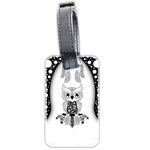 Cute Little Mandala Owl Luggage Tag (two sides) Back