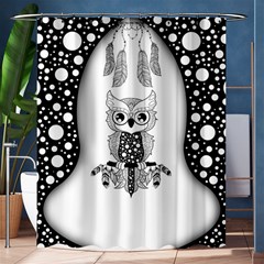 Cute Little Mandala Owl Shower Curtain 60  X 72  (medium)  by FantasyWorld7