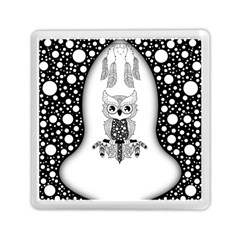 Cute Little Mandala Owl Memory Card Reader (Square)