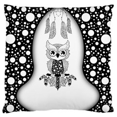 Cute Little Mandala Owl Standard Flano Cushion Case (two Sides) by FantasyWorld7