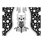 Cute Little Mandala Owl Double Sided Flano Blanket (Mini) 