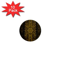 Stars For A Cool Medieval Golden Star 1  Mini Magnet (10 Pack)  by pepitasart