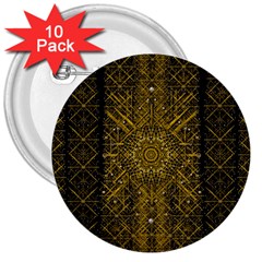 Stars For A Cool Medieval Golden Star 3  Buttons (10 Pack)  by pepitasart