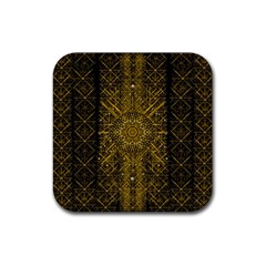 Stars For A Cool Medieval Golden Star Rubber Coaster (square)  by pepitasart